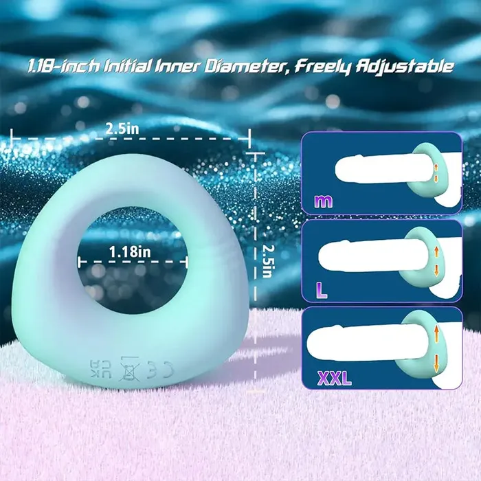 OOTYEMO Male Sex Toys Pleasure Max 3in1 Ultra Soft Stretchy Cock Ring