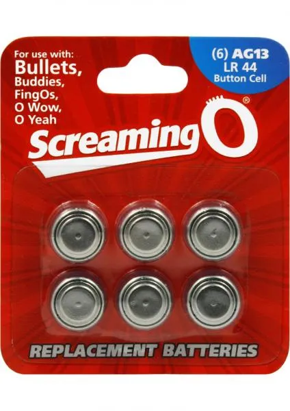 Screaming O Enhancers Screaming O Batteries Ag13 Lr44 Button Cell 6 Pack