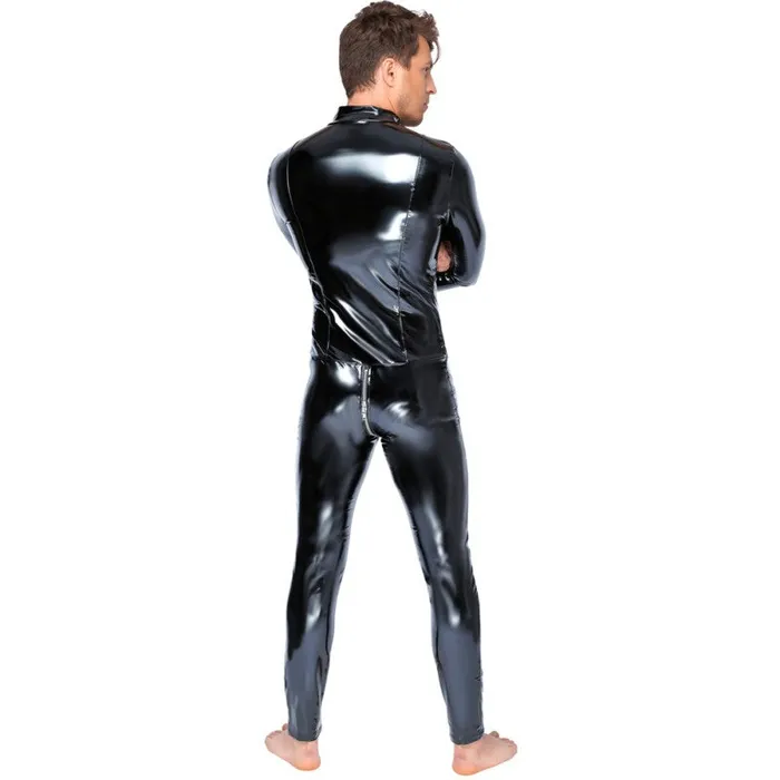 Anal Black Level Black Level Mens Vinyl Jumpsuit
