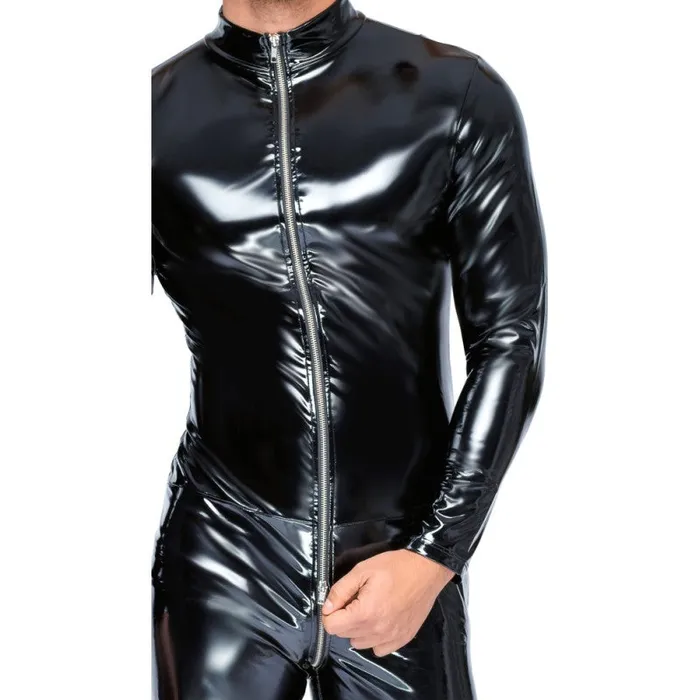 Anal Black Level Black Level Mens Vinyl Jumpsuit