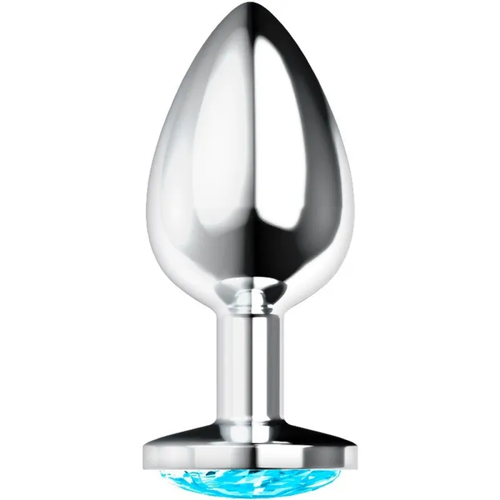 Anal OhMaMa Metal Butt Plug with Blue Crystal Ohmama M Anal OhMaMa Metal Butt Plug with Blue Crystal Ohmama M