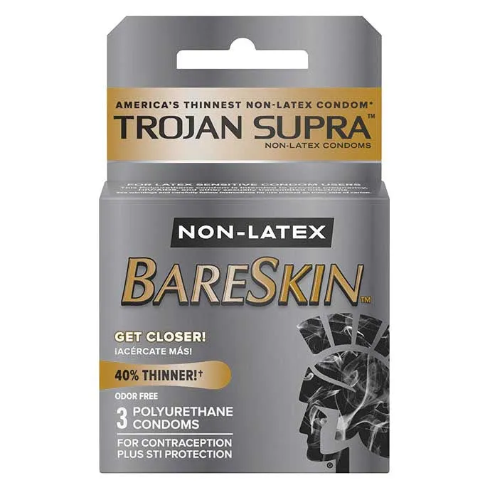 Trojan Supra NonLatex BareSkin Condoms 3 Pack iloveexcitement Enhancers