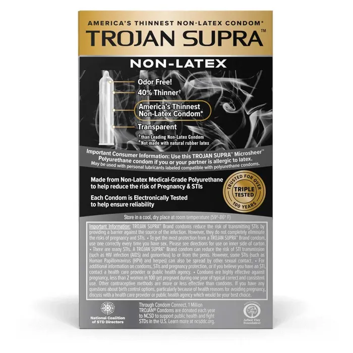 Trojan Supra NonLatex BareSkin Condoms 3 Pack iloveexcitement Enhancers