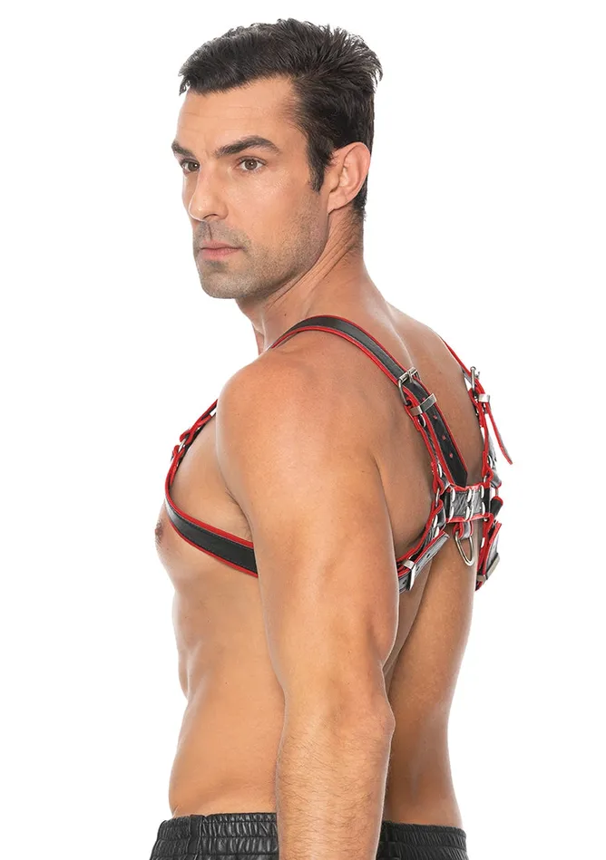 Chest Bulldog Harness Sm Red Shots America Vibrators